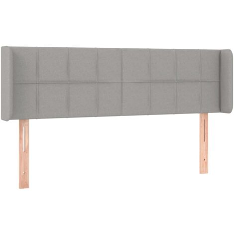 Gecheer Testiera Letto In Tessuto Grigio Chiaro 80 Cm – Altezza Regolabile 78/88 Cm, Per Letto Singolo O Matrimoniale, Con Gambe In Legno