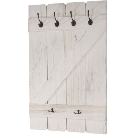 Appendiabiti Da Parete Con 3 Ganci Doppi Design Vintage 55 X 21 Cm Grigio Blu 040008170 85329561