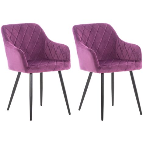 Set Di 2 Sedie Da Pranzo In Tessuto Blu - Con Braccioli, Gambe In Metallo Nero, Imbottite E Comfortevoli - Foto 2