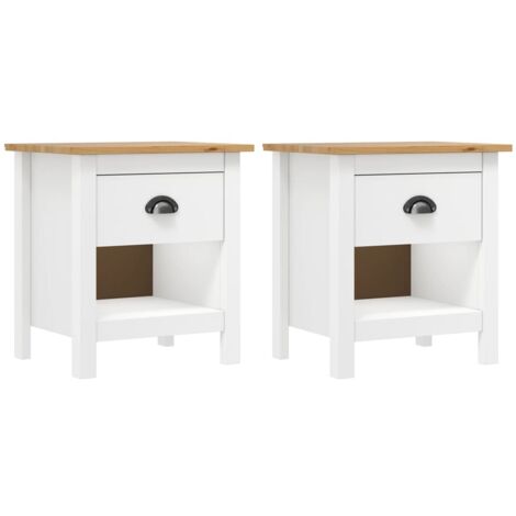 Set Di 2 Comodini Galleggianti Moderni Con Stazione Di Ricarica USB E Prese – Cassetto E Ripiano Aperto, Montaggio A Parete, Colore Naturale - 2