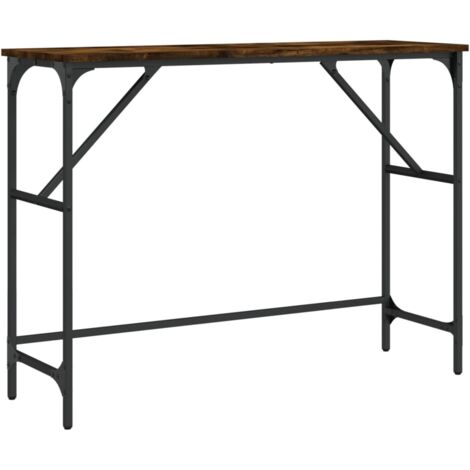 Tavolino consolle legno bianco e marrone 100 x 31 cm HARTFORD | Leroy