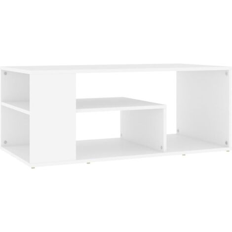 Tavolino Da Caffè A 2 Ripiani, Tavolino Rettangolare Da Salotto In Leg Con Mensola Di Stoccaggio Ideale Per Ufficio E Soggiorno 115 X 59 X 46 Cm Marrone