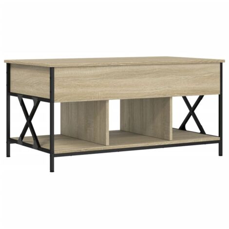 COSTWAY Tavolino Konsolentisch In Legno E Metallo | 40x40x57,5 Cm | 3 Livelli | Stile Rustico Marrone | Mobiletto Portaoggetti Per Soggiorno, Ingresso O Camera Da Letto