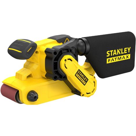 Lijadora de banda 1010 W Velocidad 390 m/min, plato 533 x 76 mm, con cable y compacta STANLEY Fatmax FMEW204K-QS - Suministrada en maletín con 1 plato abrasivo