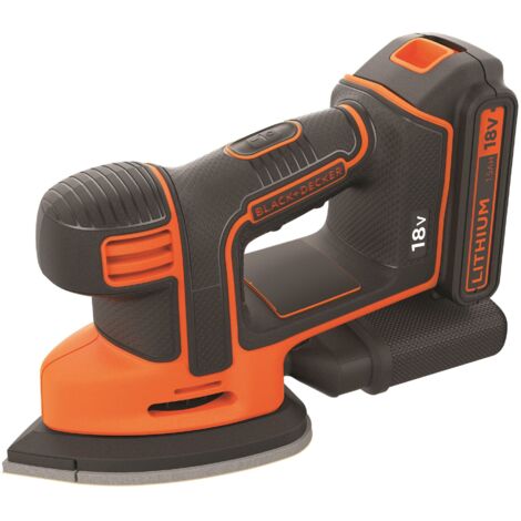 BLACK+DECKER BDCDS18-QW Lijadora de Detalles sin Cable de 18V con Batería de 1,5AH