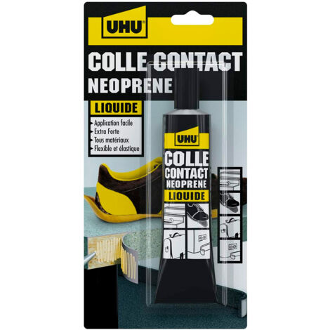UHU Contact Neopreno líquido - Adhesivo líquido universal superresistente, adhesión instantánea, transparente, tubo de 120 g