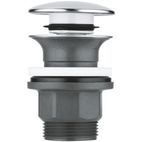 Grohe – Sifón clic clac cromado para lavabo – Diámetro 63 mm – Mecanismo extraíble – Fabricado en metal duradero (1/5)