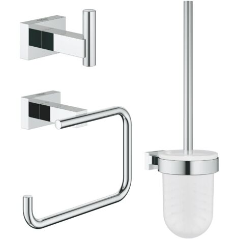 Juego de accesorios cromados GROHE Essentials Cube 3 en 1