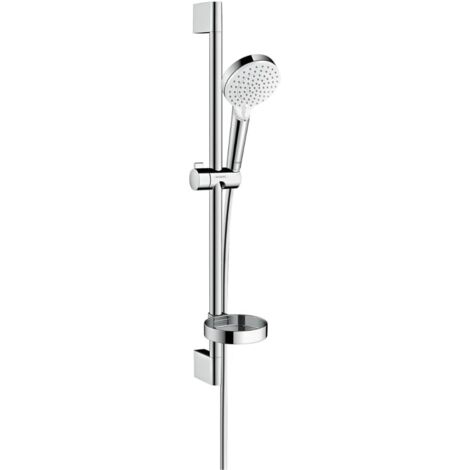 Juego de ducha HANSGROHE Crometta Vario con barra Unica'Croma 65 cm y jabonera blanca/cromada - 26553400