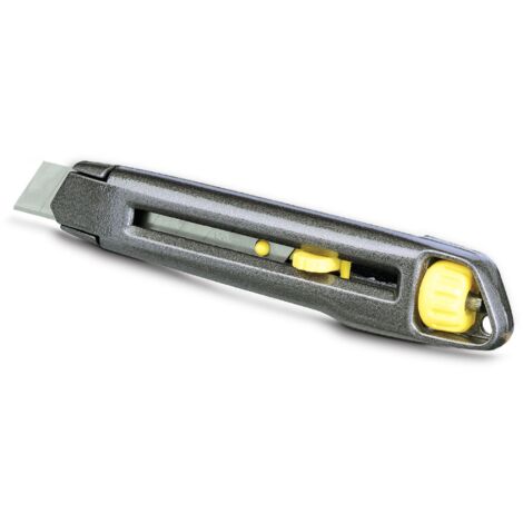 Cúter de enclavamiento - 1 cuchilla 18 mm - Cuerpo metálico - STANLEY, 1-10-018