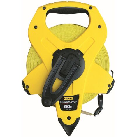 Cinta de medición larga Stanley PowerWinder 60m en fibra de vidrio