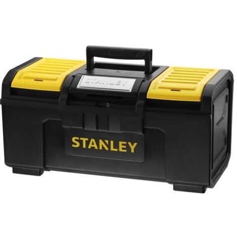 Caja para herramientas de polipropileno con doble organizador Stanley One Touch 39x22x16 cm
