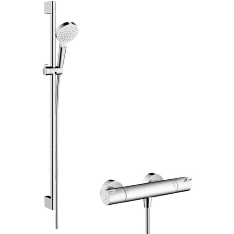 HANSGROHE Crometta Ducha combinada Vario con barra de 90 cm Ecostat 1001 CL 27813400 (1/5)