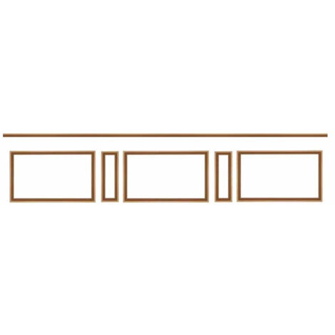 NORDLINGER PRO Kit de molduras decorativas 2 - 370 a 400cm - Moldura de pared de madera 100%FSC para zócalos