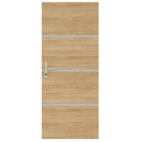 NORDLINGER PRO Kit rénovation porte décor chêne et profils gris alu Préencollé