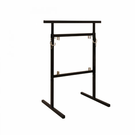 Set 2 Cavalletti da Lavoro Pieghevoli Telescopici Altezza Regolabile i