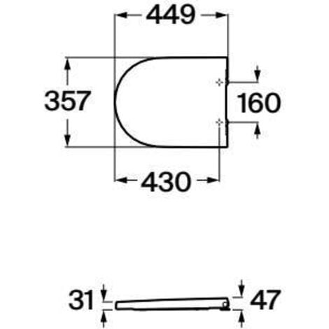 Asiento Roca Gap Round caida libre color blanco
