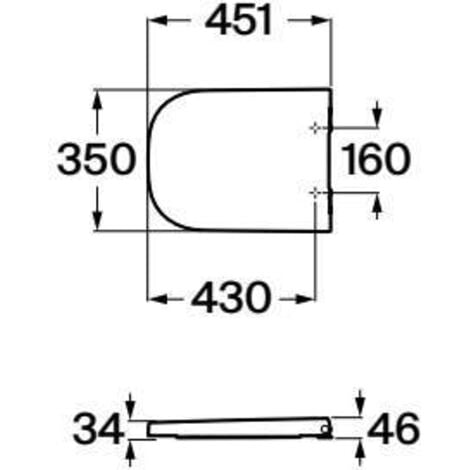 Asiento Roca Gap Square con caida amortiguada color blanco