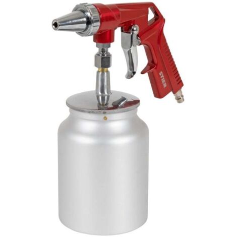 Stier – Pistolet de sablage 5 - 10 bar – Capacité 1L – Débit 120 l/min – Pour enlever rouille et peinture sur surfaces petites - SSP-1000