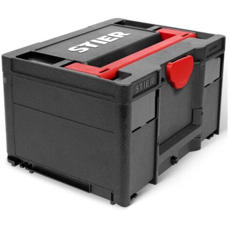 Stier – Malette de rangement Systainer³ III Black Edition – Dimensions H 230 x L 396 x P 296 mm – Matériau ABS recyclable – Capacité 20 kg