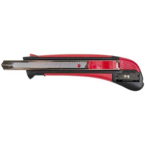Cutter De Sécurité STIER - Rétraction Automatique De La Lame - Boîtier Métal - Pour Carton, Moquette