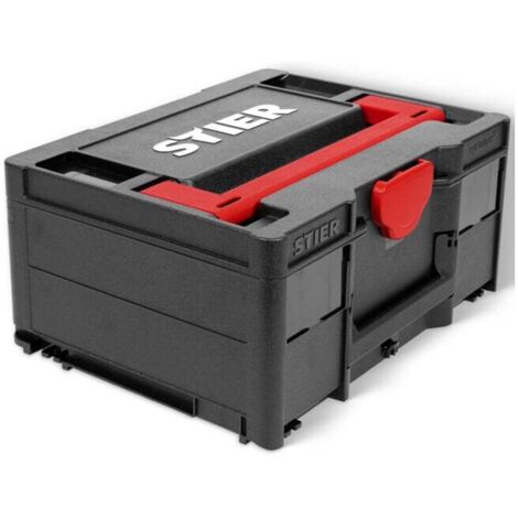 Stier – Malette de rangement Systainer³ II Black Edition – Dimensions H 180 x L 396 x P 296 mm – Matériau ABS recyclable – Poignée optimisée