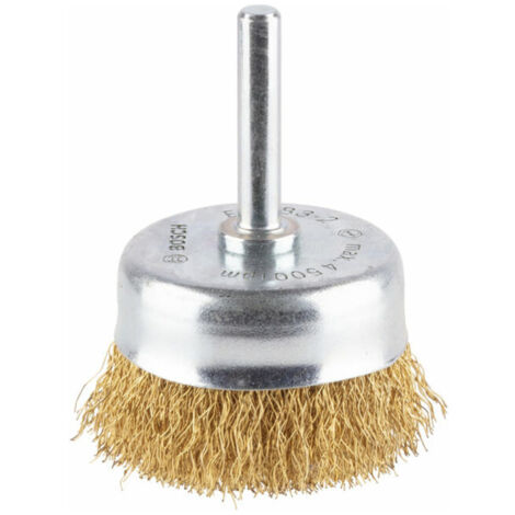 Brosse boisseau Bosch 50 mm à fils ondulés et laitonnés (1/5)