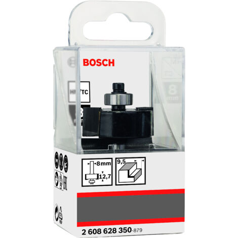 Bosch – Fraise pour défonceuse 8 mm – Largeur 9,5 mm – Diamètre 31,8 mm – Longueur 12,5 mm – Coupe nette pour bois dur – 2608628350