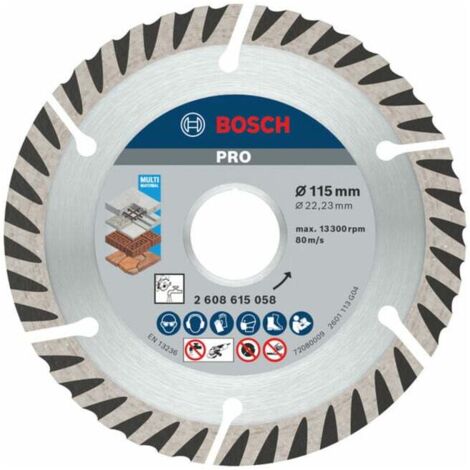 Lame de scie diamant Bosch Standard pour Universal, 115 x 22,23 x 2 x 10 mm 10 pièces