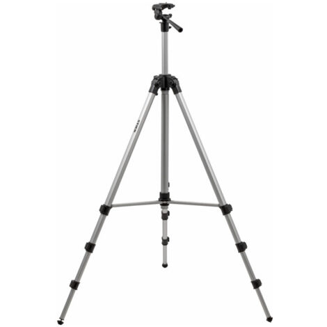 Stier – Trépied pour niveau laser – Hauteur réglable 88-250 cm – Tête rotative 360° – Corps en aluminium léger – Mallette de transport incluse