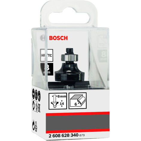 Fraise à arrondir Bosch 8 mm, R1 6 mm, L 13,5 mm, G 53 mm - 2608628340