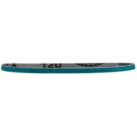 10 bandes abrasives 6 x 457 mm, P80, corindon de zirconium, pour limes à bande metabo 10 pièces