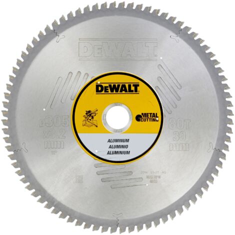 Dewalt – Lame de scie circulaire 305 mm – Alésage 30 mm – 80 dents – Coupe nette pour bois dur – DT1916QZ (1/4)