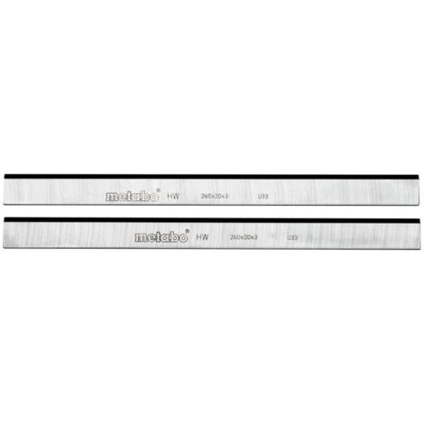 Couteau à raboter Metabo HM 260x20x3mm / 2 rainures de réglage HC 260 C/M/K 2 pièces
