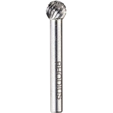 Fraise carbure Rhodius PRO, norme de fraise carbure D (KUD), boule, 9,6 x 8 x 6 x 54 mm (1/2)