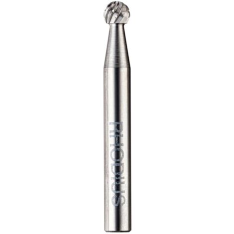 Fraise carbure Rhodius PRO, norme de fraise carbure D (KUD), boule, 6 x 4,7 x 6,0 x 50 mm (1/2)
