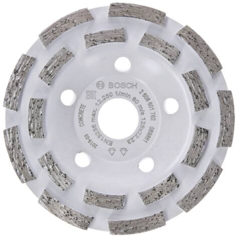 Bosch – Disque diamant pour meuleuse 2608601762 125mm – Alésage 22,23mm – Pour béton armé – Durabilité exceptionnelle avec 18 segments