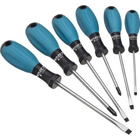 Hazet pour l'atelier Jeu de tournevis 6 pièces vis à fente, cruciforme Phillips