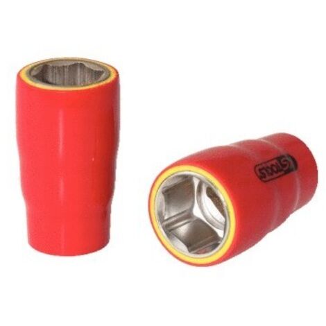Douille 1/2" avec revêtement isolant, 16 mm (1/4)