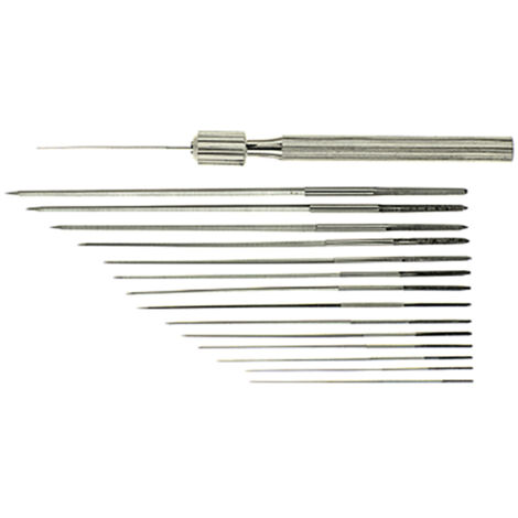 Stahlwille – Alésoirs pour gicleurs – Lot de 16 pièces – Tailles de 0,33 à 2,0 mm – Porte-outils inclus pour rangement facile