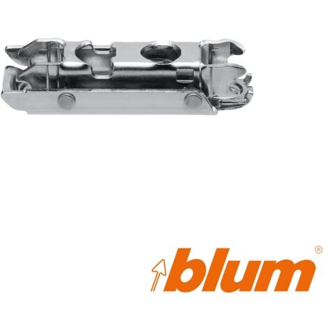 Blum CLIP plaque de montage, droite, 3 mm, acier, vis, HV : excentrique, nickelé 2 pièces