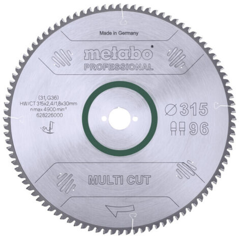 Metabo Lame de scie circulaire hw/ct 315 x 30, 96 fz/tz, 5° nég. (628226000)