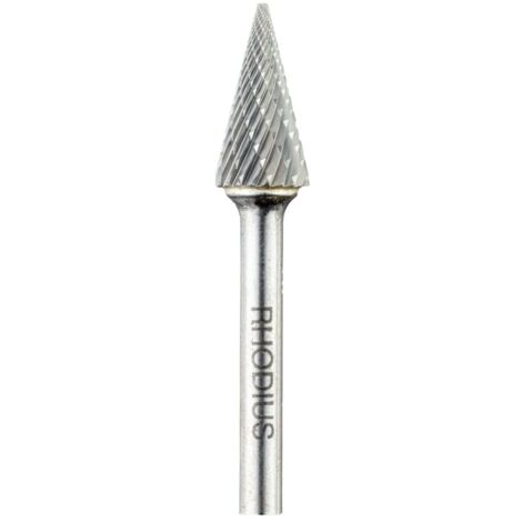Fraise carbure Rhodius PRO, norme de fraise carbure M (SKM), cône pointu, 12,7 x 22,0 x 6,0 x 71 mm (1/2)