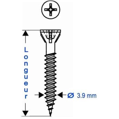 Bosch – Bande de vis Fermacell 3,9 x 30 mm PH2 – 1000 pièces – Vissage rapide pour plaques de plâtre sur bois et métal – Filetage grossier (1/5)