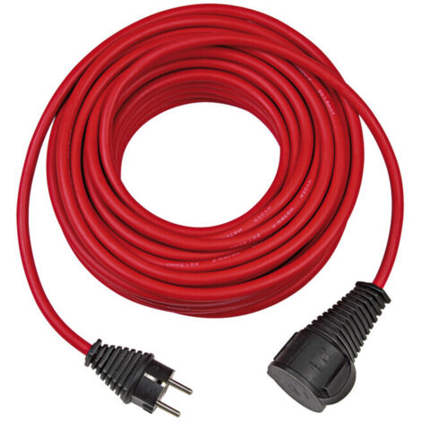 Cordon prolongateur IP44 pour chantiers 10m rouge H07RN-F 3G1,5 (1/5)