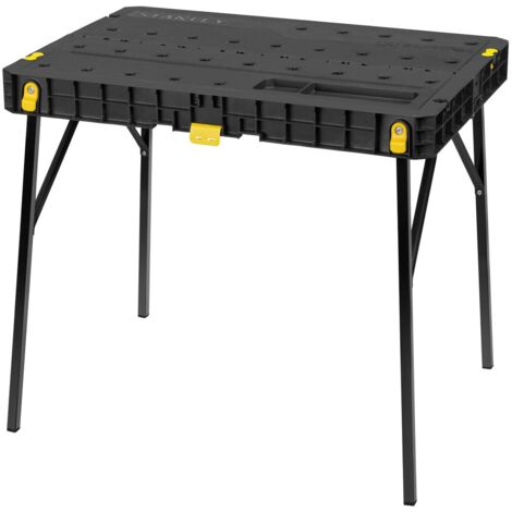 Stanley – Établi modulable pliable 80x61cm – Charge maximale 320kg – STST834921 – Compatible serre-joints pour pièces variées