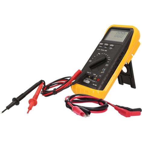 Ks Tools – Multimètre numérique 600V – Double écran LCD – Test de continuité avec signal acoustique – Piges de contrôle et pinces crocodiles