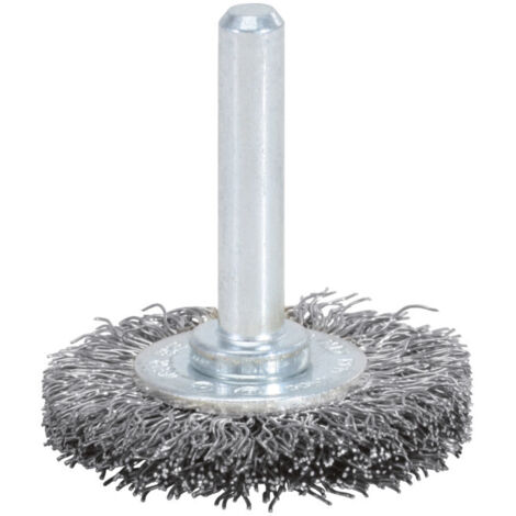 Brosses circulaires acier inoxydable torsadé 0,3mm, Ø 38mm (1/4)