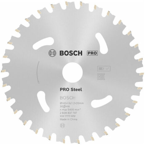 Lame de scie circulaire Bosch Standard pour acier 140 x 1,6/1,2 x 20 30 dents (1/5)