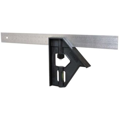 Stanley Equerre combinée Poignée métallique 300mm (1/3)